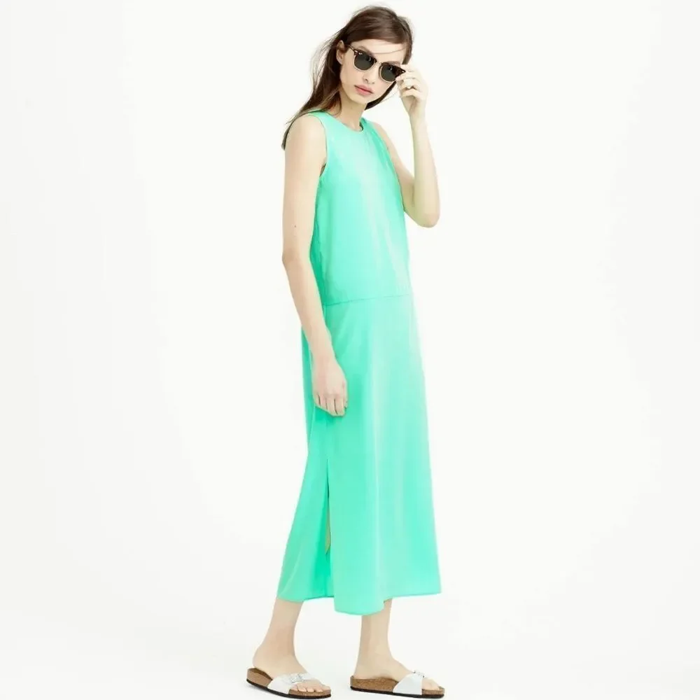 J.Crew Maxi Tank Dress with Side Slits Sz S Gently Used